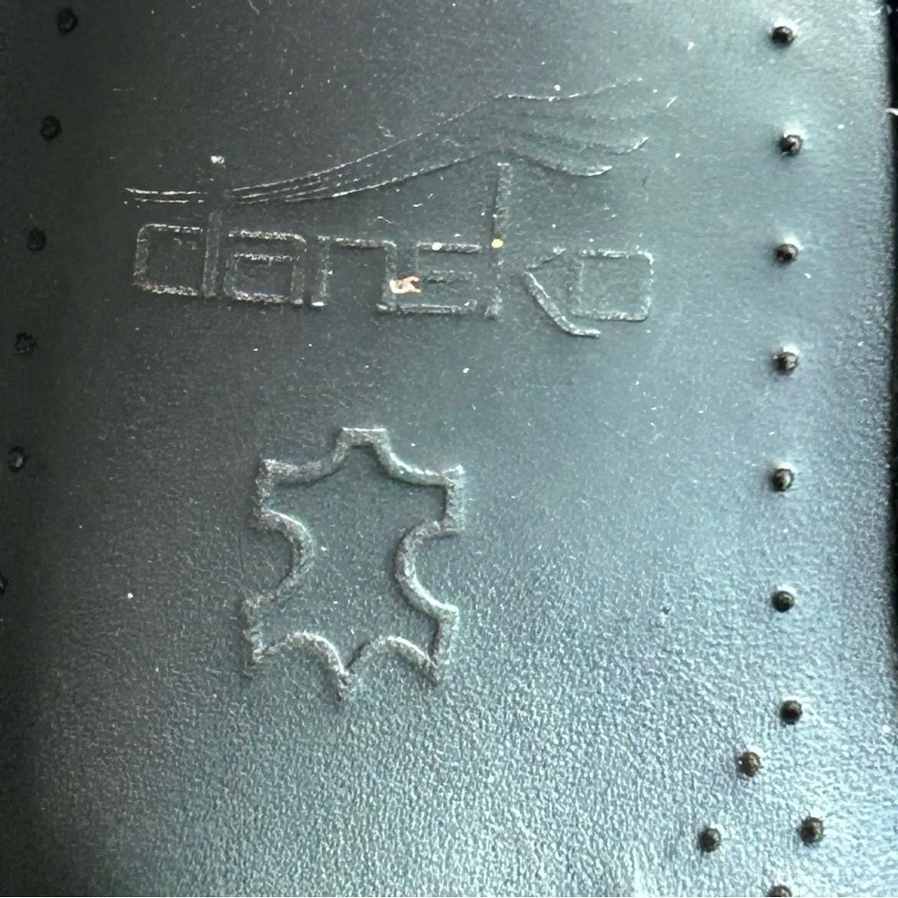 Dansko Black Patent Leather Iridescent Water Drop Pattern Clog Size 40 EU/ 10 US - Picture 4 of 11